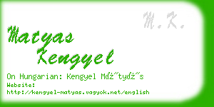 matyas kengyel business card